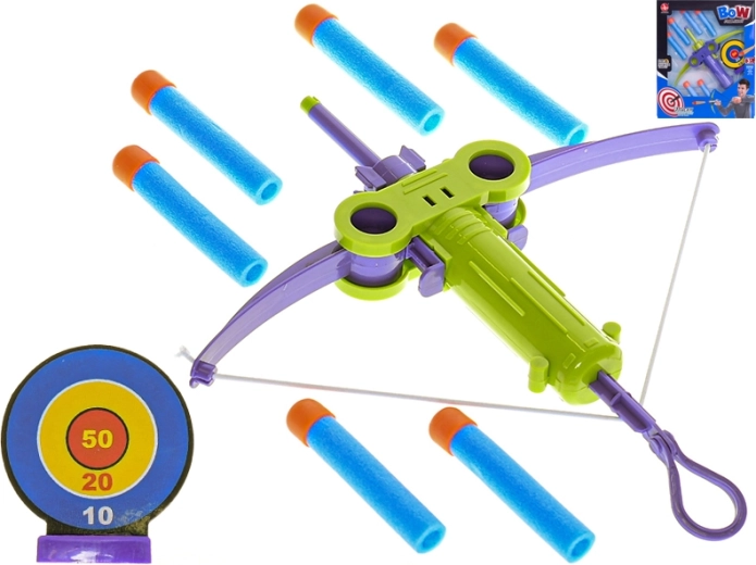 Arbalète pour enfants avec cible et projectiles en mousse