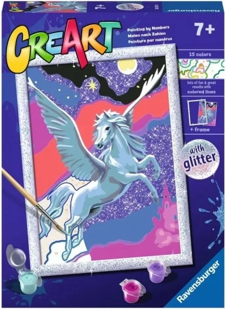 CreArt – cheval ailé Pégase – peinture par numéros