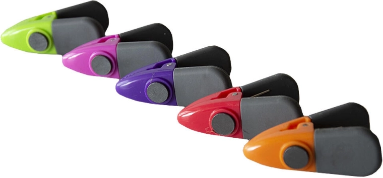 Pinces magnétiques pour réfrigérateur – assortiment de couleurs, 5 pièces