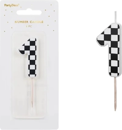 Bougie d’anniversaire pour gâteau chiffre 1 mix - 1 pièce