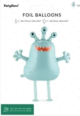 Ballon en aluminium Petit extraterrestre 58 × 60 cm (assortiment)