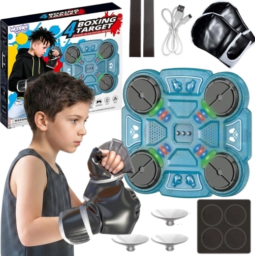 Woopie cible de boxe musicale intelligente à fixer au mur, bleue