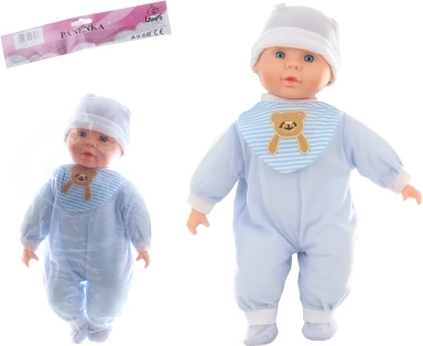 Poupon garçon avec sons 40 cm au corps souple