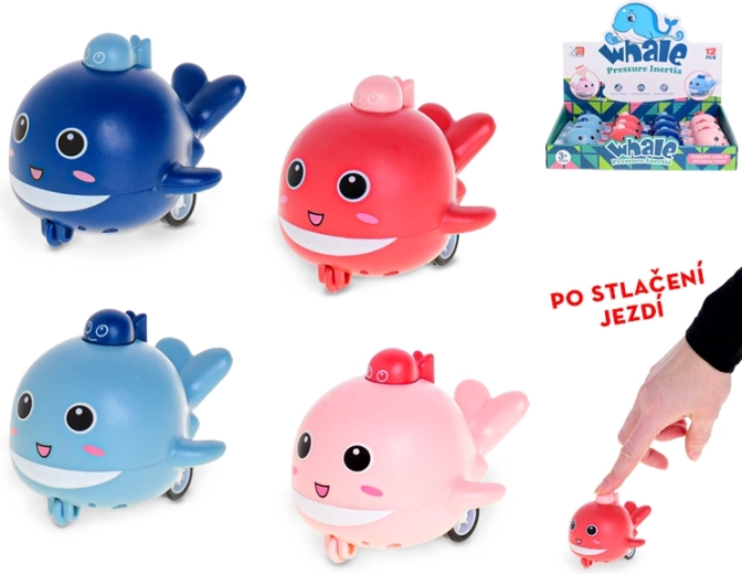 Dauphin roulant 8 cm pour enfants dès 3 ans