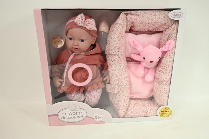 Poupée Reborn Bayer 38 cm avec porte-bébé