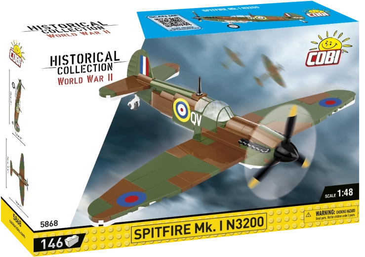 Cobi Spitfire Mk. I N3200 maquette de construction 1:48 (146 pièces)