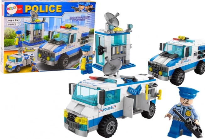 Kit de construction de police avec 271 pièces: voiture de police et bâtiment