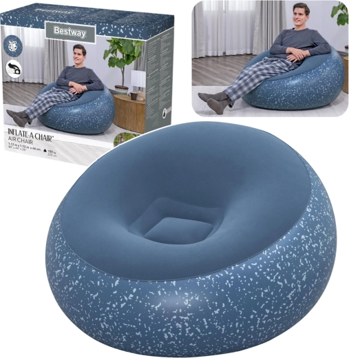 Fauteuil gonflable Bestway Inflate-A-Chair bleu