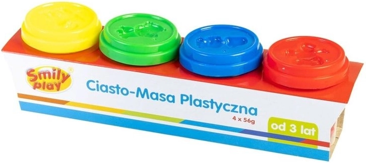 Pâte à modeler en pots (4 couleurs) SmilyPlay