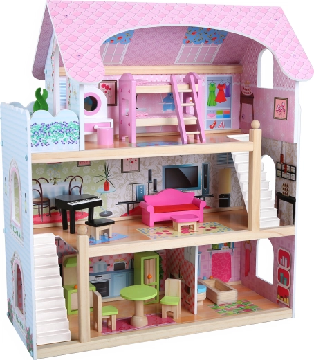 Maison de poupées en bois Mila avec 16 accessoires BABU