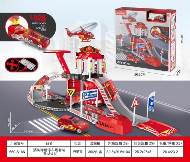 Garage et parking avec lanceur – édition pompiers