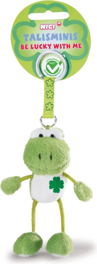 Porte-clés peluche grenouille NICI 7 cm – talisman porte-bonheur
