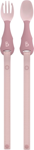 Bibado Handi couverts pour enfant avec clip blush