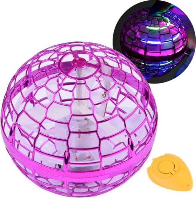 Boule volante UFO avec LED et contrôle par la main – Violet