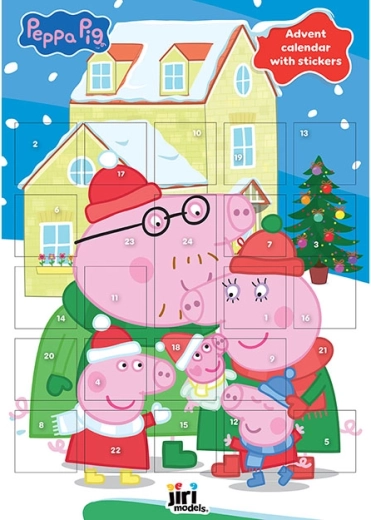 Calendrier de l’Avent avec autocollants Peppa Pig