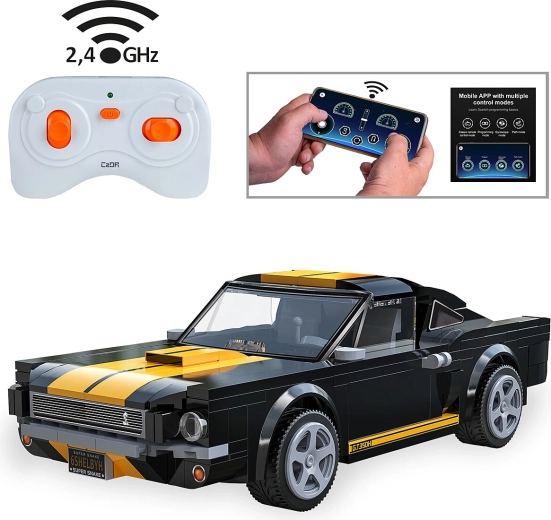 CaDA Shelby GT350 H kit de construction avec commande RC 1:20 noir