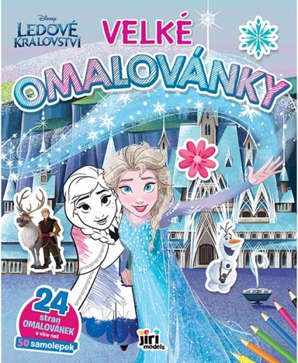 Grand livre de coloriage La Reine des neiges avec autocollants