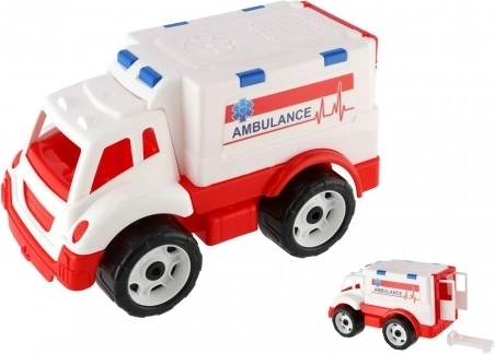 Ambulance en plastique avec brancard et portes ouvrantes TEKHNOK