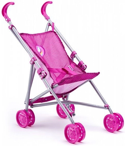 Poussette sportive rose pour enfant avec licorne