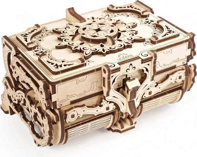 Boîte à bijoux mécanique en bois UGEARS – design antique, puzzle 3D