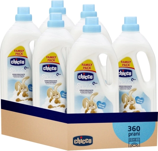 Chicco assouplissant Baby Sensitive Poudre Sucrée, concentré 1,5 l (60 lavages), lot de 6