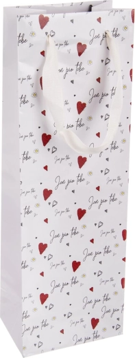 Sac cadeau en papier pour bouteille de vin « Rien que pour toi »