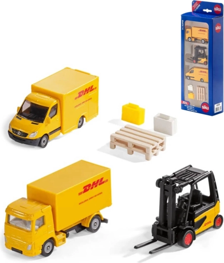 Set logistique DHL SIKU avec véhicules et chariot élévateur