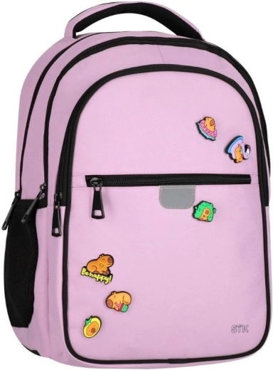 Sac à dos scolaire rose capybara 24 l