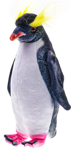 Manchot à aigrettes en peluche 23 cm