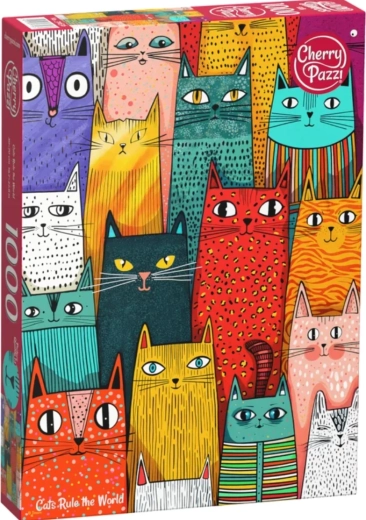 Puzzle Cherry Pazzi Les chats règnent sur le monde, 1000 pièces