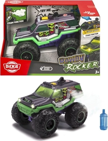 Dickie Asphalt Heroes Rowdy Rocker véhicule tout-terrain avec effets de lumière, de son et de vapeur