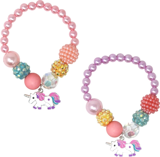 Bracelet Pink Poppy avec licorne