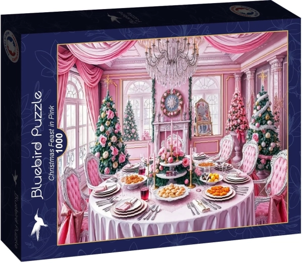 Puzzle Bluebird festin de Noël en rose 1000 pièces