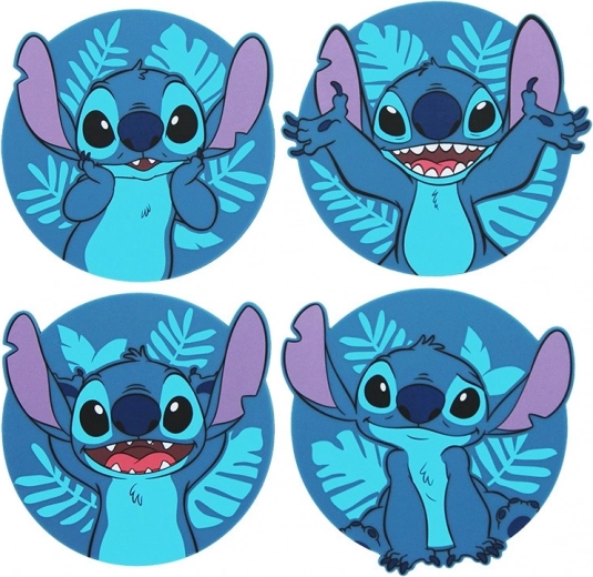 ensemble de sous-verres en silicone disney stitch (4 pcs)