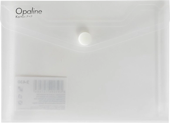 Pochette avec pression pour documents A6 Opaline transparent