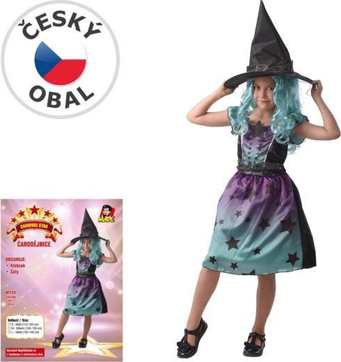 Costume de carnaval sorcière pour filles 110–120 cm