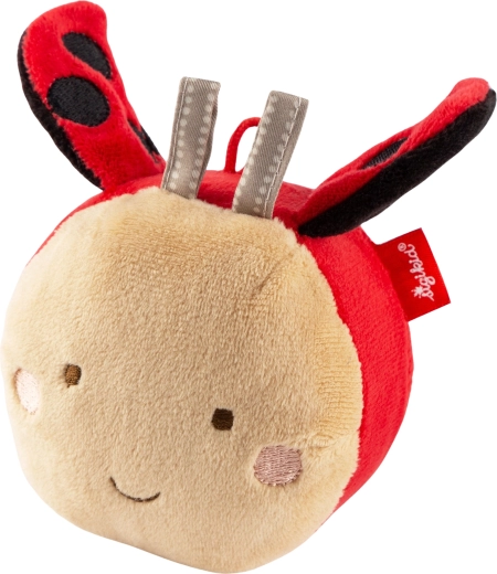 Balle en peluche Sigikid coccinelle avec grelot et papier froissant