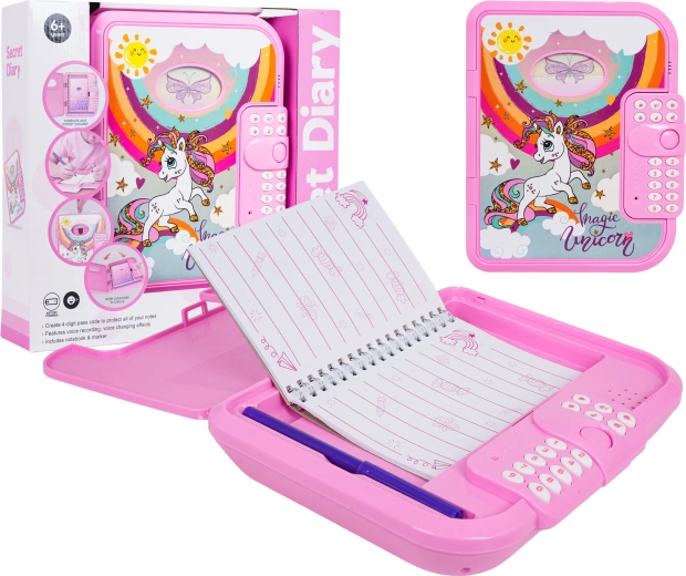 Journal secret licorne – journal électronique à code pour enfants