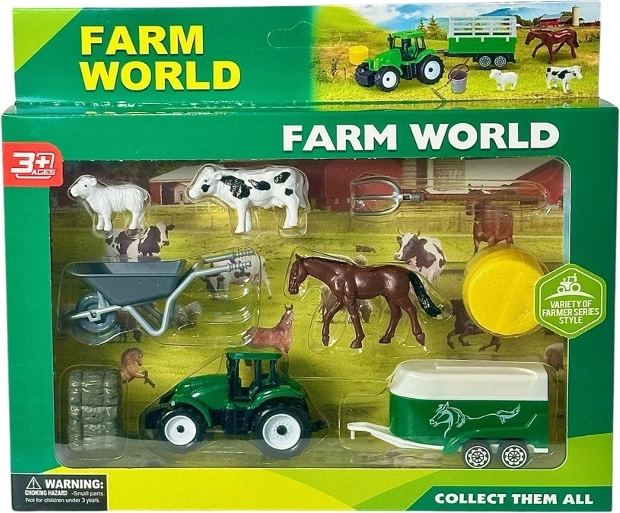 Coffret ferme avec animaux et figurine