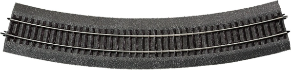 Roco Line rail courbe avec ballast