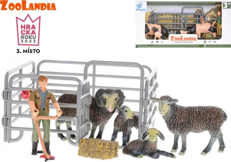 Zoolandia animaux de la ferme avec petits et accessoires – set cochons ou moutons