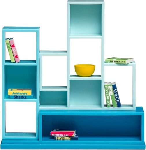 Étagère à livres Lundby pour maison de poupées avec 10 livres