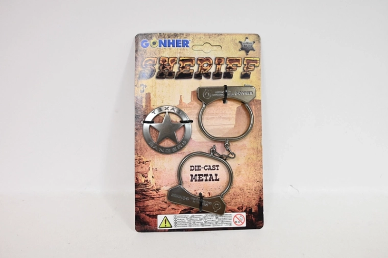 Menottes de cow-boy Gonher et badge de shérif en métal