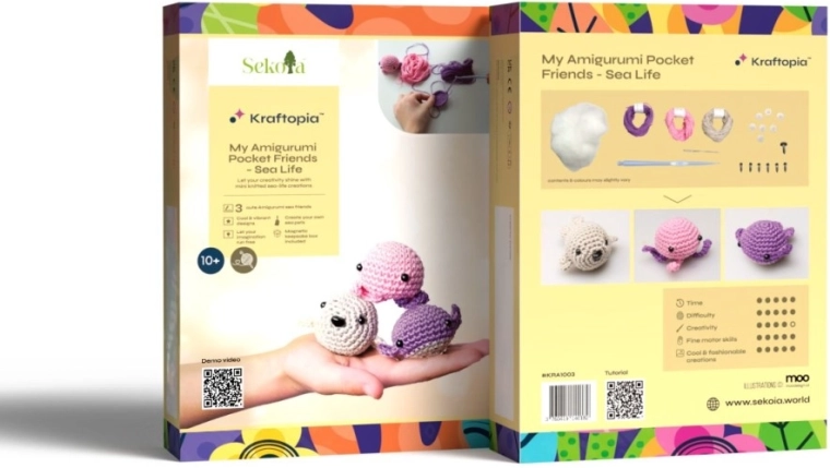 Sekoia Kraftopia – kit de crochet amigurumi animaux marins