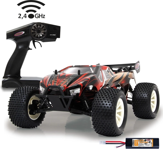 Jamara Brecter truggy RC 4WD 1:10 avec batterie LiPo, 2,4 GHz