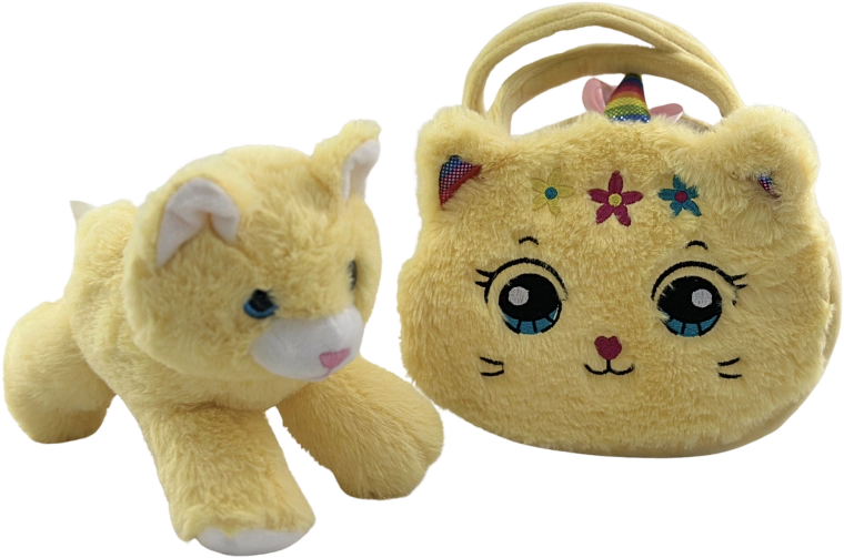 Sac à main en peluche chat avec peluche Olivie