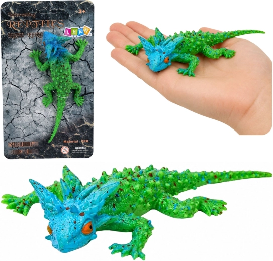 Figurine réaliste en caoutchouc de lézard cornu 20 cm