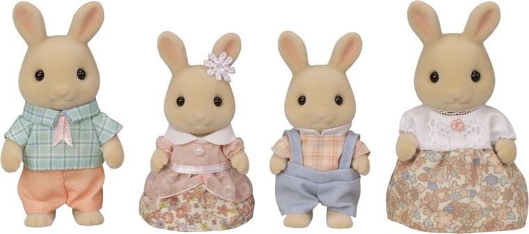 Famille de lapins laitiers