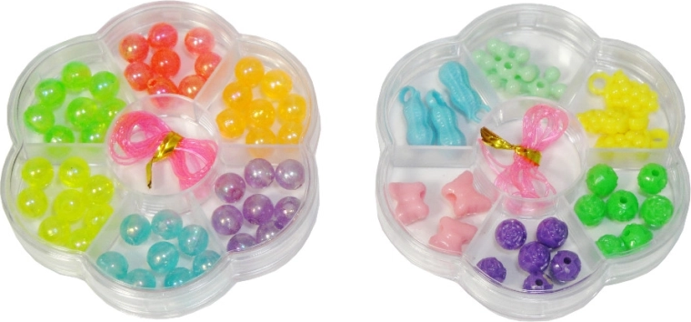 perles colorées pour enfants – lot de 2 boîtes