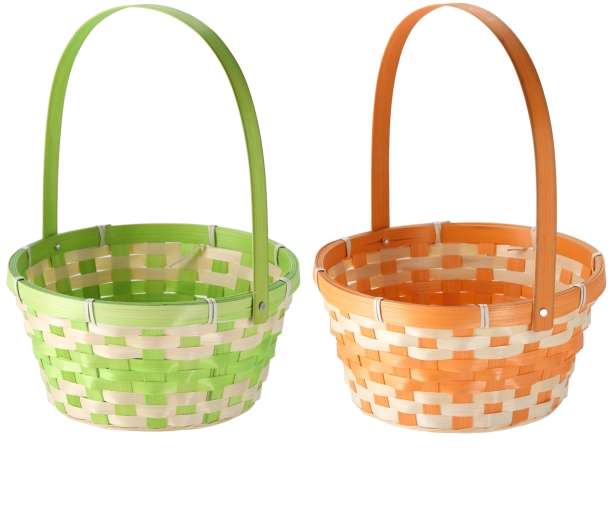Panier de Pâques avec anse mobile 21,5 × 11 cm, assortiment de 2 couleurs